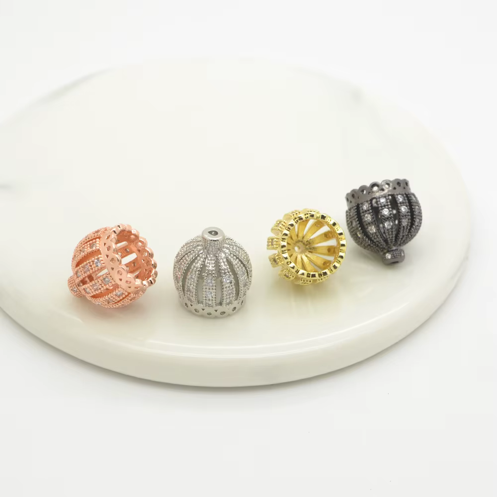 Perles d'espacement couronne creuse pour bricolage