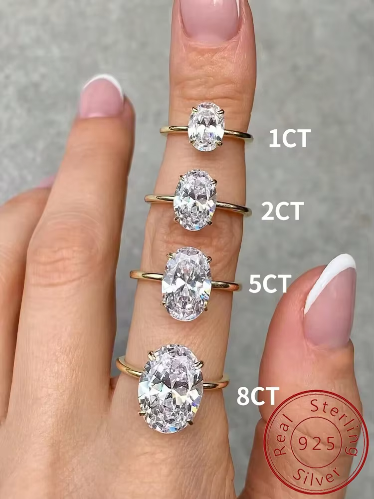 Bague de luxe en argent Sterling 925