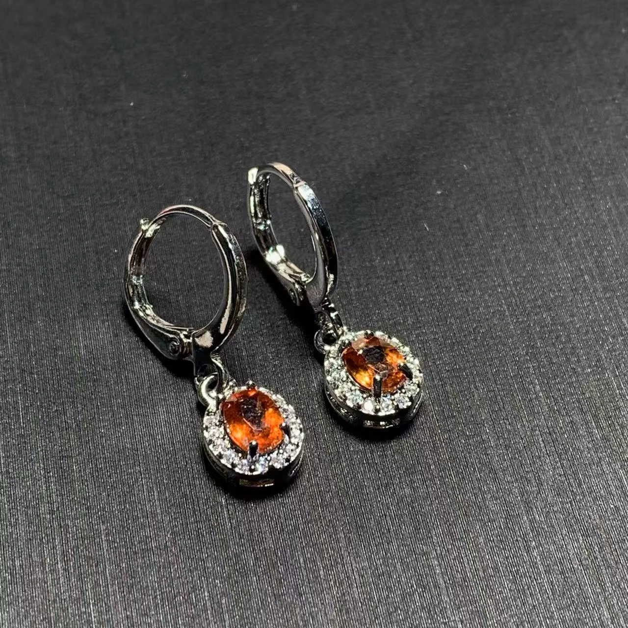 HEYYA pierre Vintage ovale naturel grenat boucles d'oreilles Simple classique pierres précieuses bijoux élégants à la main exclusif