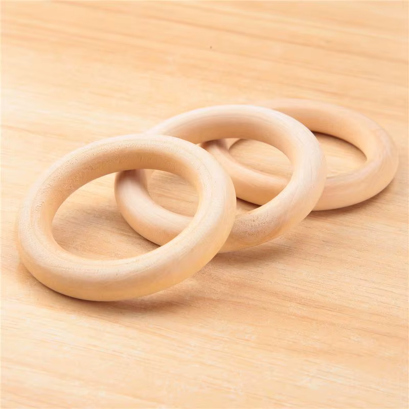 30 Pièces de Cercles en Bois Naturel 60mm Non Finis pour Macramé