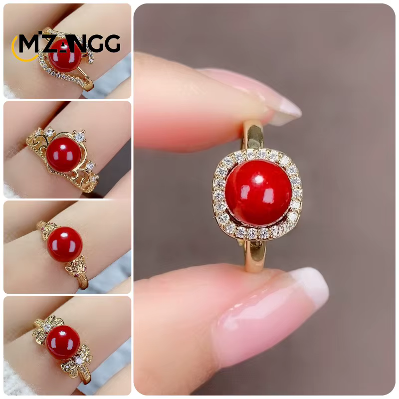 Bague cinabre naturelle