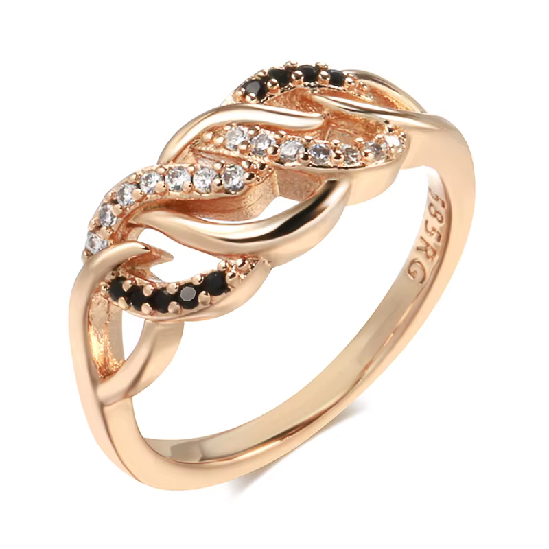 Kinel – bague en or Rose pour femmes
