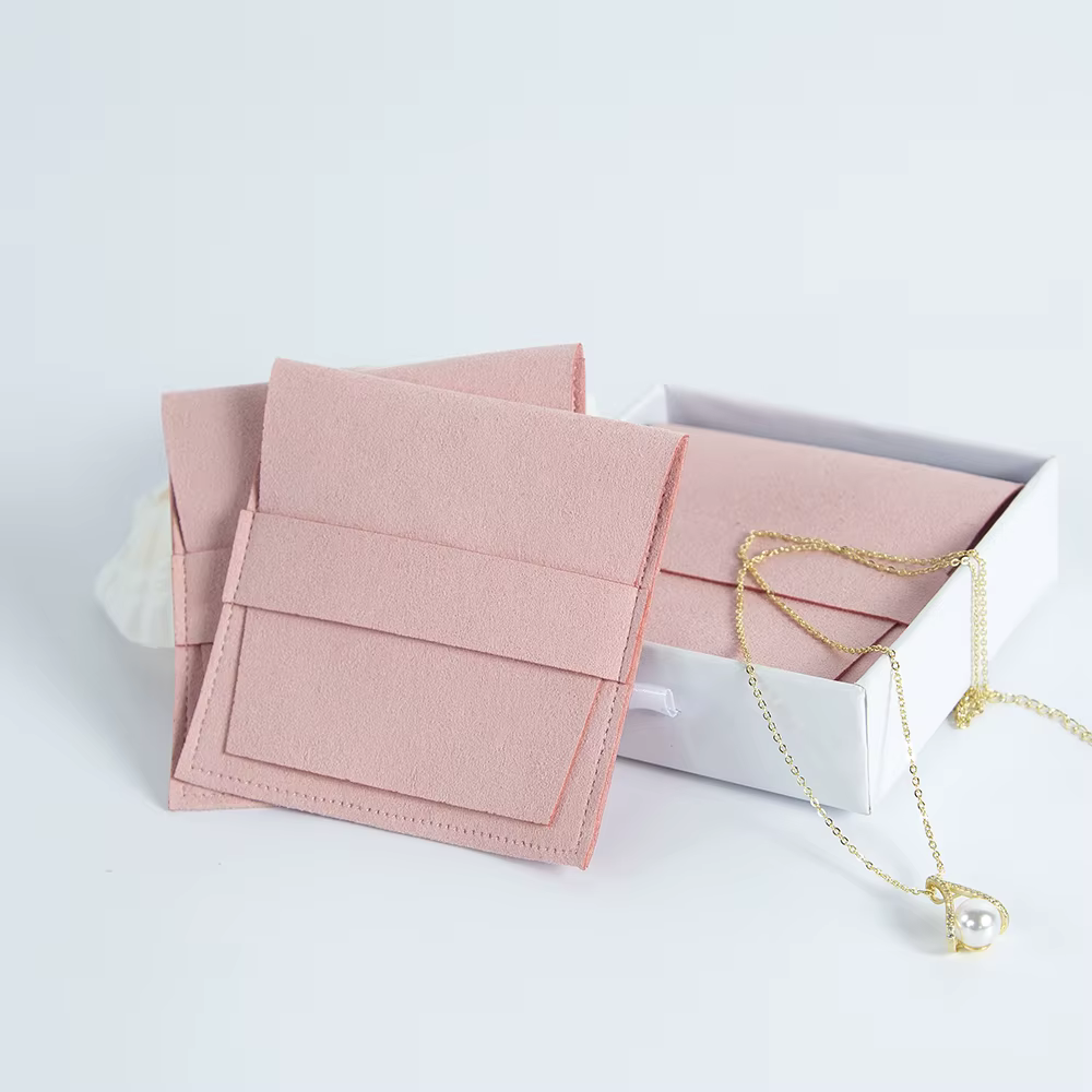 Pochettes à bijoux en microfibre exquises