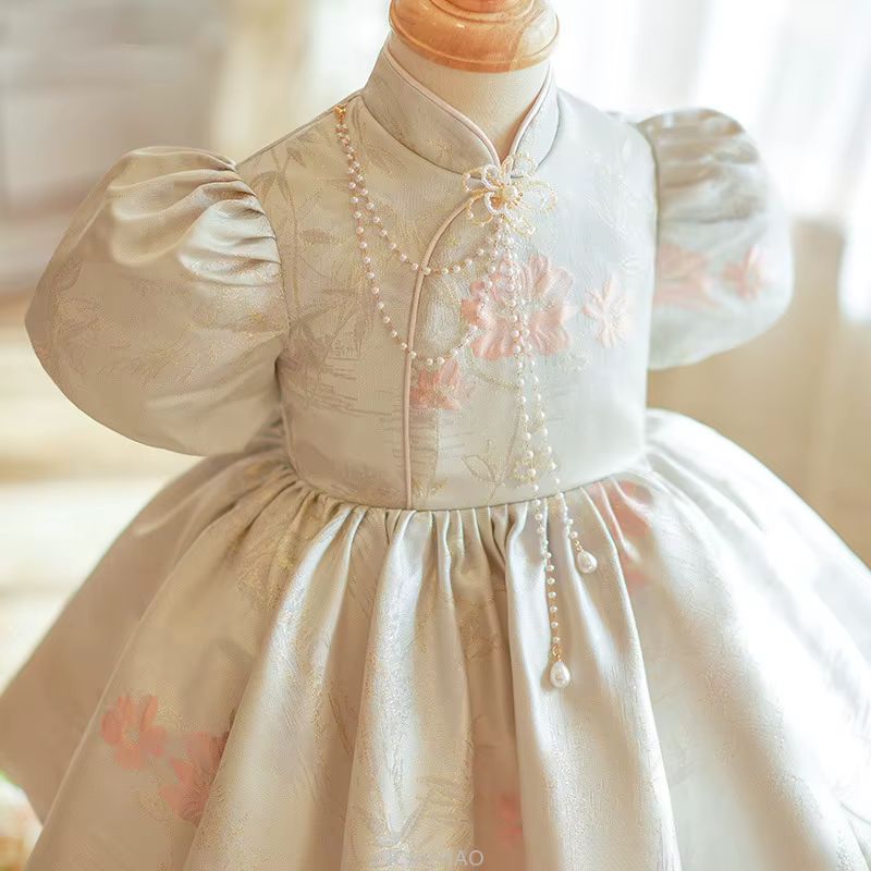 Robe de bal en Satin pour bébé fille