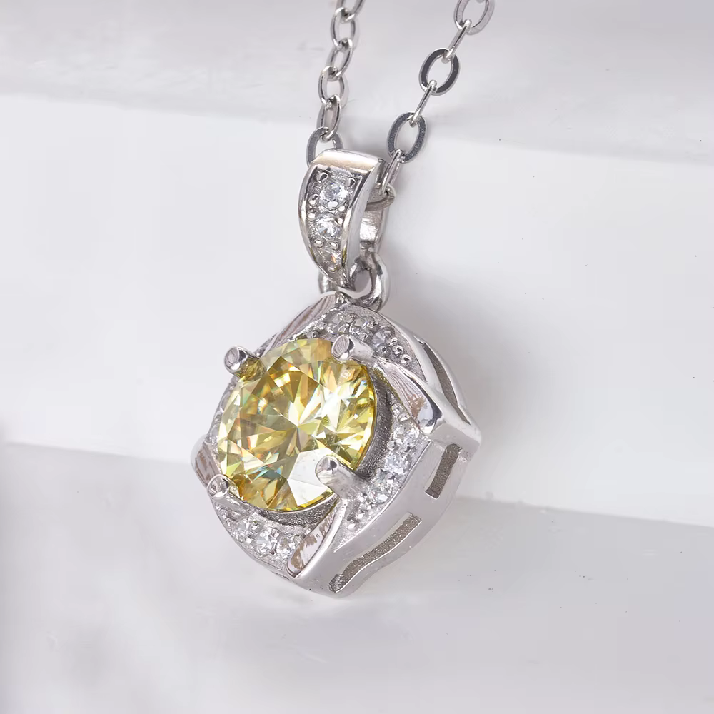 PomerceJelly-Collier Moissanite pour Femme
