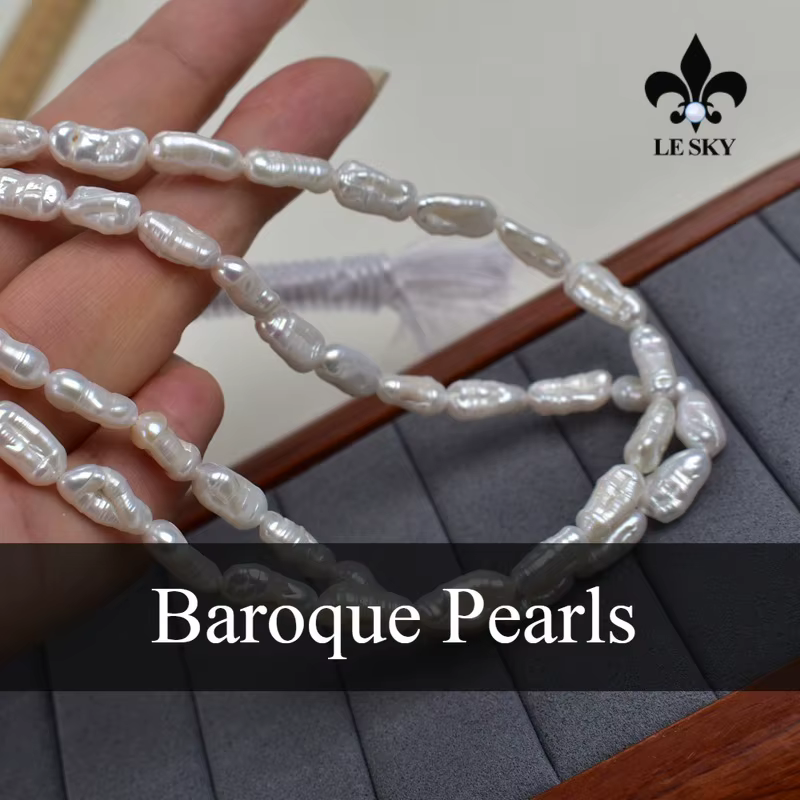 Perles d'eau douce baroques naturelles