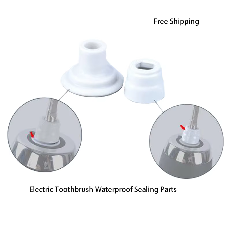 Bague étanche et capuchon fixe pour brosse à dents électrique