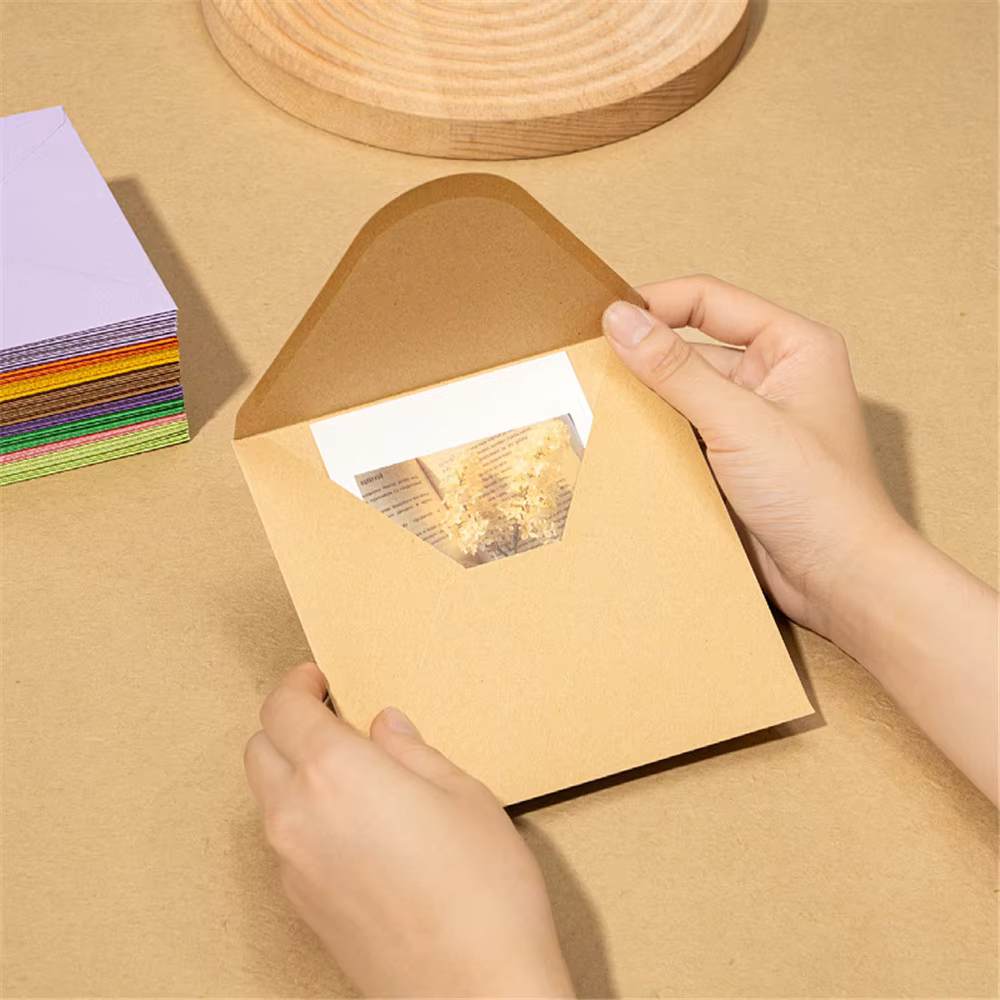 Enveloppes d'invitation carrées Vintage 15x15cm