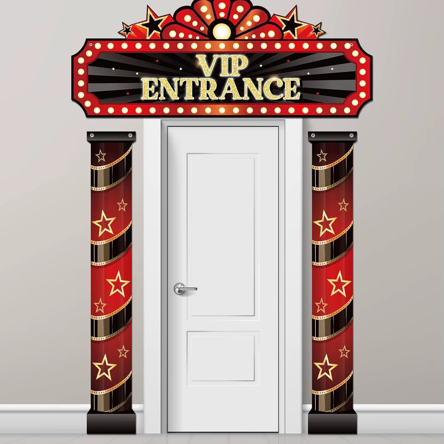 Rideau de porte à thème Soirée Cinéma VIP Tapis Rouge pour la première des Cérémonies des Oscar