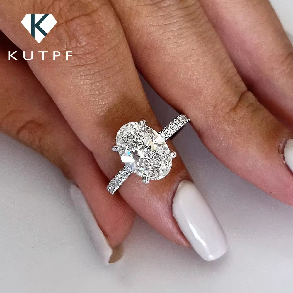 Bague de fiançailles en Moissanite pour femmes