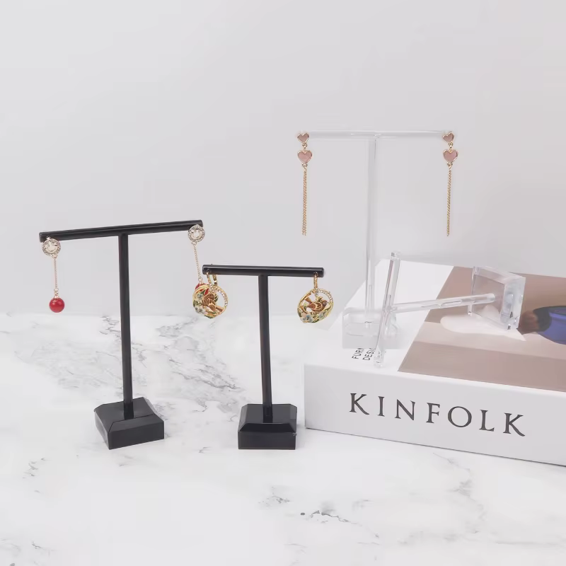 Lot de 2 présentoirs à bijoux en forme de T