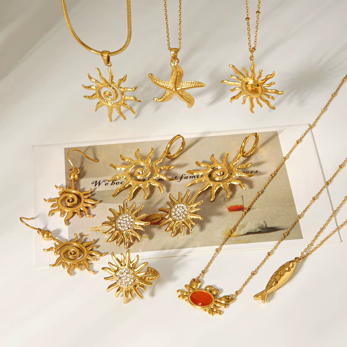 Ensemble de bijoux en acier inoxydable à la mode