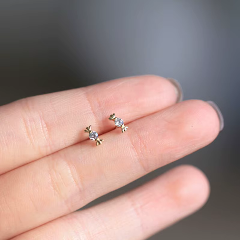 Boucles d'oreilles en argent Sterling 925 plaqué or 14 carats pour femmes