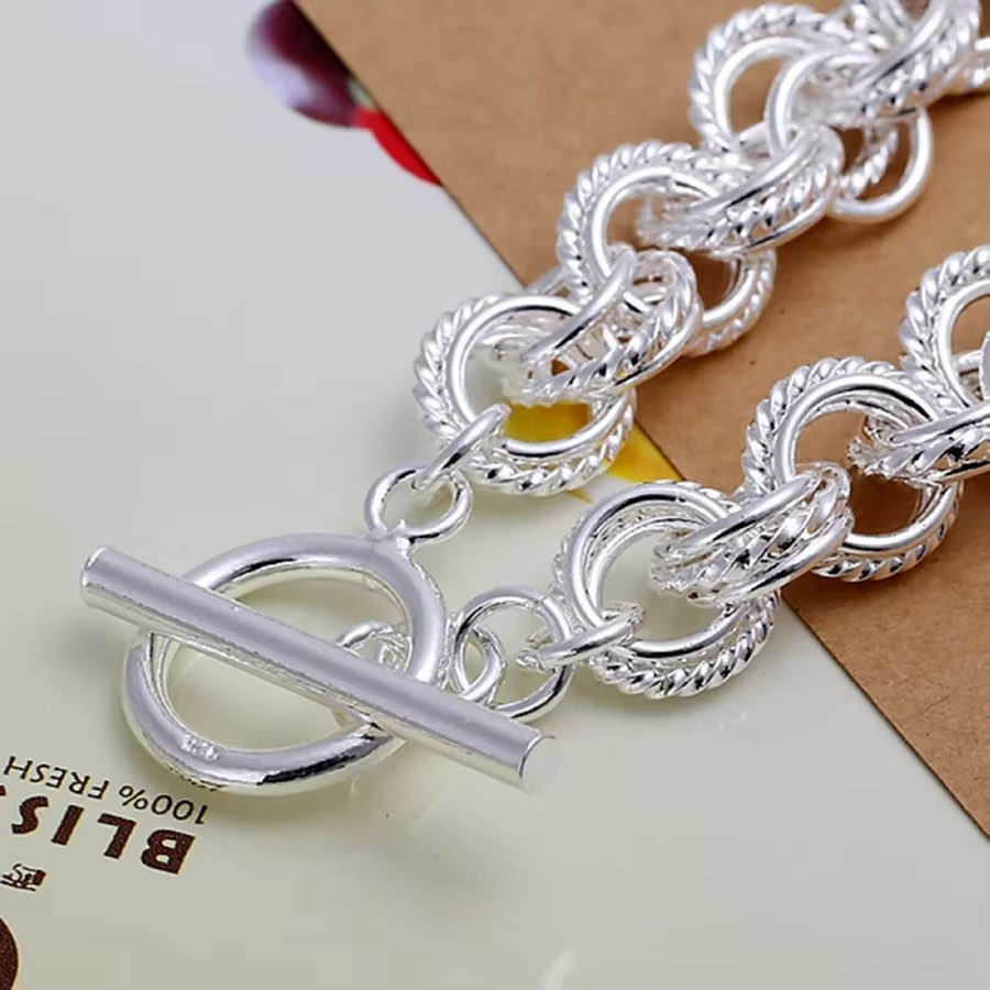 Bracelets couleur argent 925