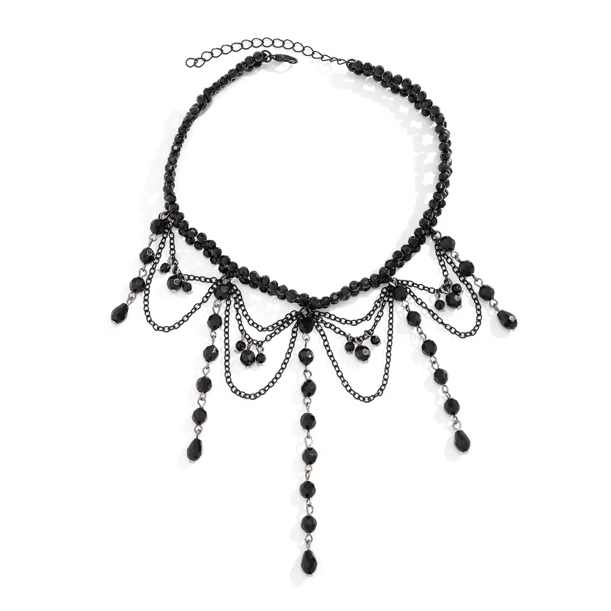 Collier Ras du Cou avec Pendentif Goutte d'Eau en Clip pour Femme