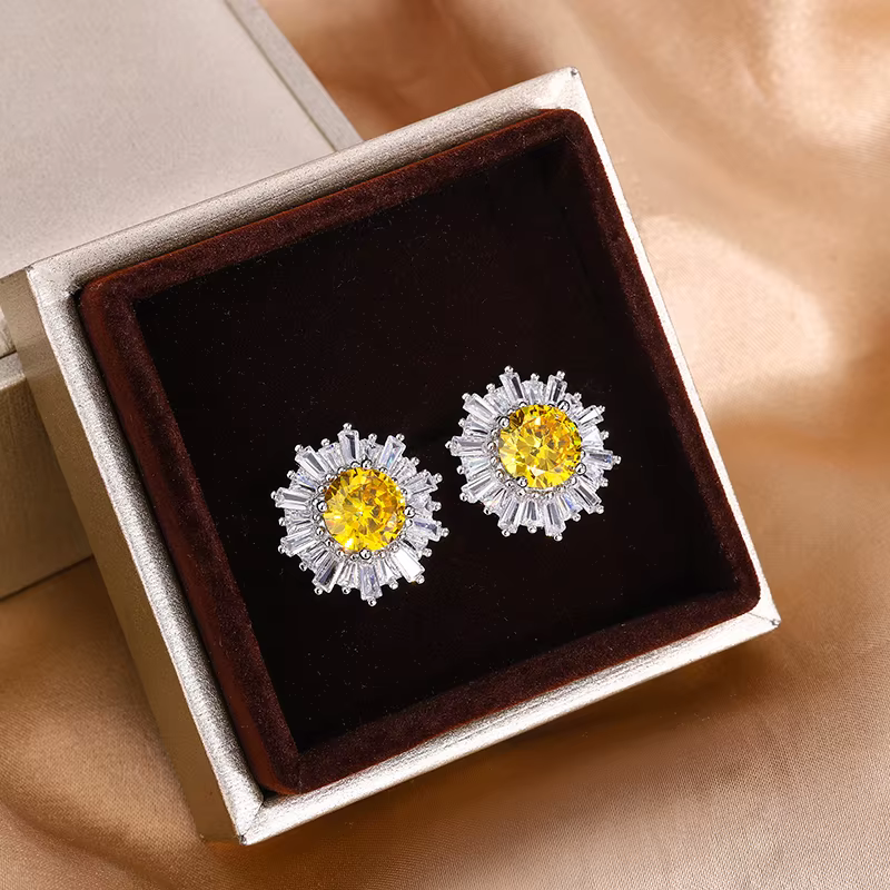 Boucles d'oreilles plaquées argent 925 pour femmes