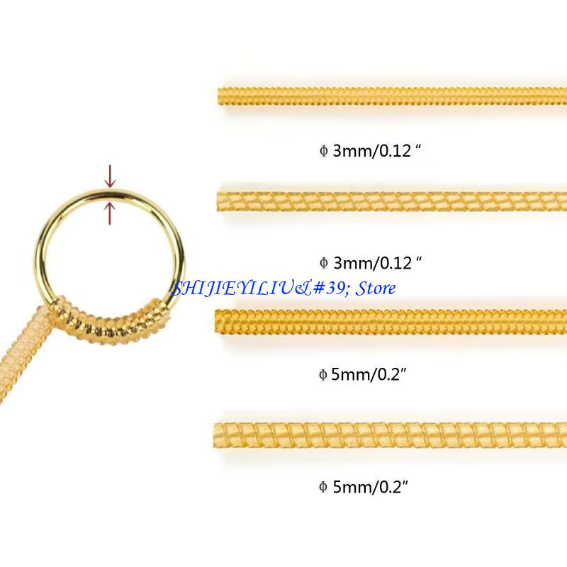 E21F 4 pièces/ensemble ajusteur bague Invisible en spirale pour anneaux amples