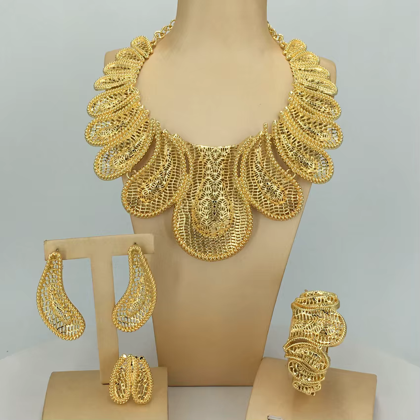 Ensembles de bijoux plaqués or pour femmes