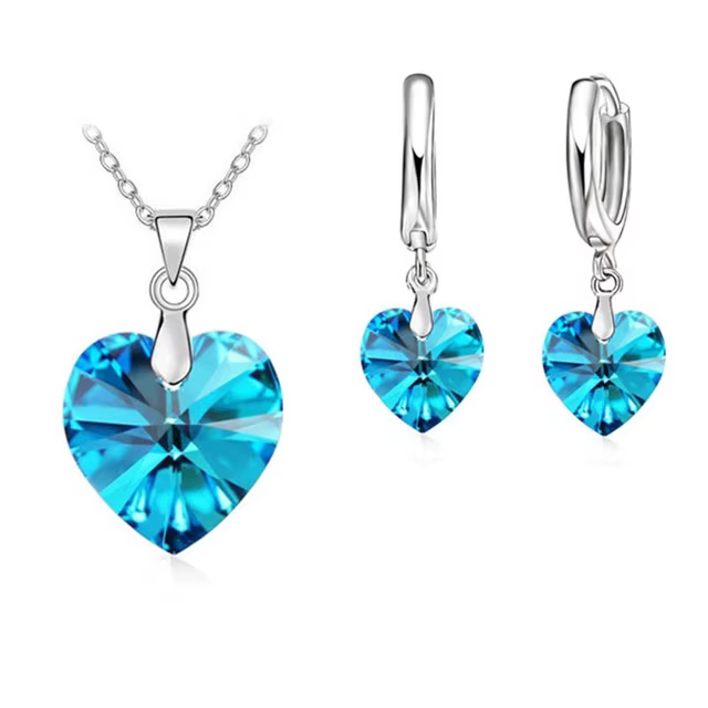Bijoux en cristal autrichien en argent Sterling 925