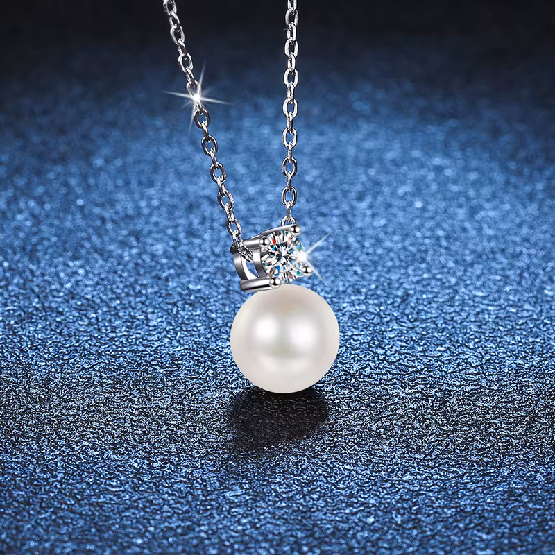 Collier Moissanite en argent Sterling S925