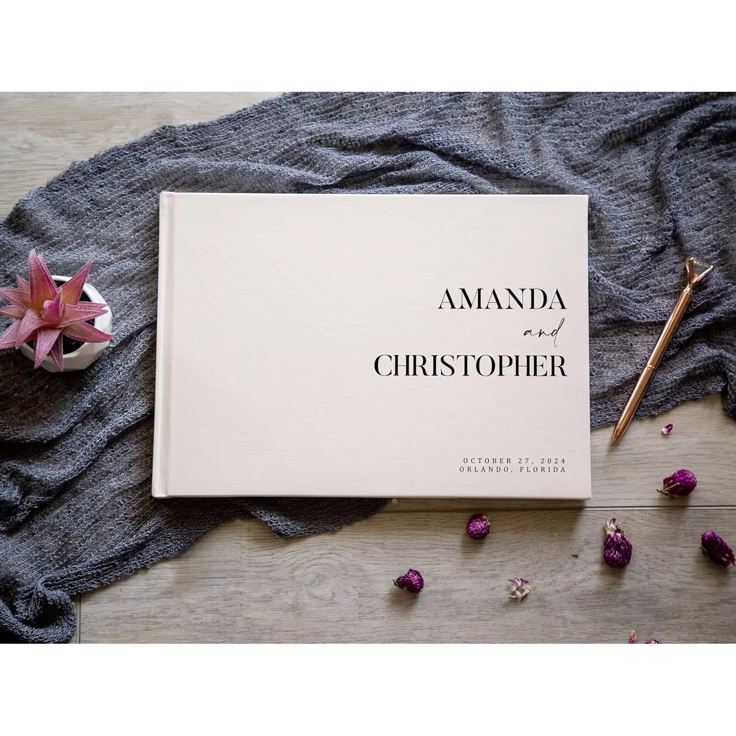 Livre d'or de mariage personnalisé