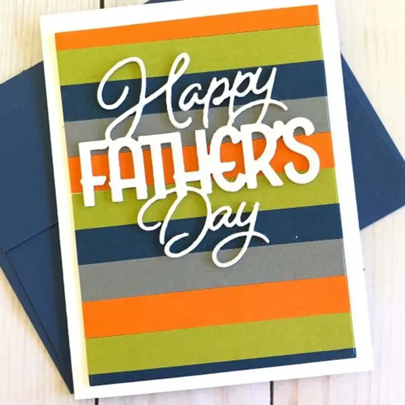 Joyeux père mère papa fête de la maman carte de voeux faisant moule matrices de découpe en métal pochoirs pour bricolage Scrapbooking Die modèle