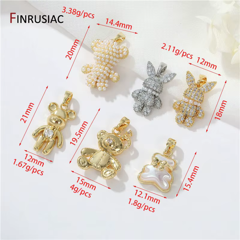 Charmes plaqués or 14 carats pour bijoux