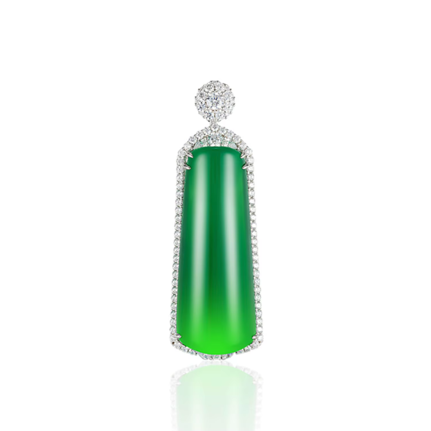 WUIHA Vintage 100% 925 argent Sterling laboratoire saphir Jade haute teneur en carbone diamant pierres précieuses pendentif collier bijoux fins en gros