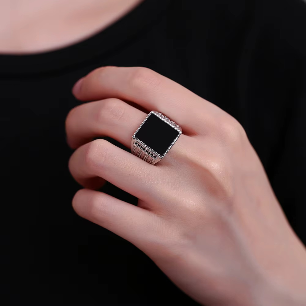 Bague en argent naturel pour femmes