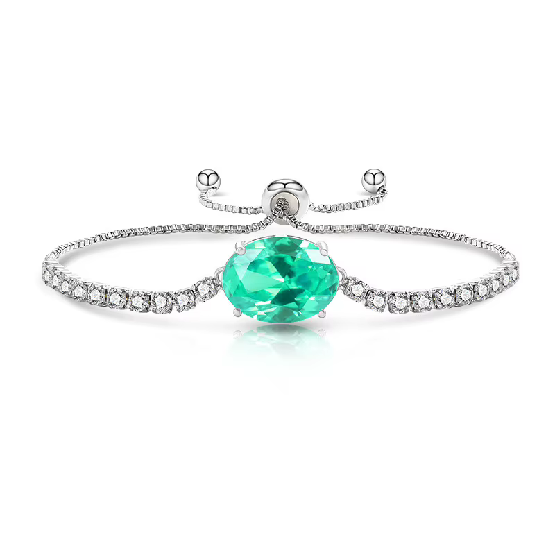 Bracelet en Zirconia 8 carats – Bijou de luxe élégant en cristal coloré – Cadeau raffiné