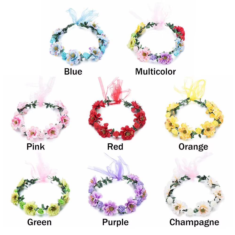 Bandes de Feuilles de Fleurs pour Femmes