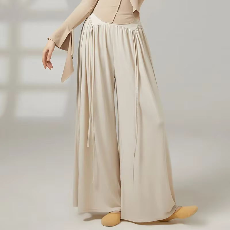 Pantalon de danse fluide à jambes larges pour femmes