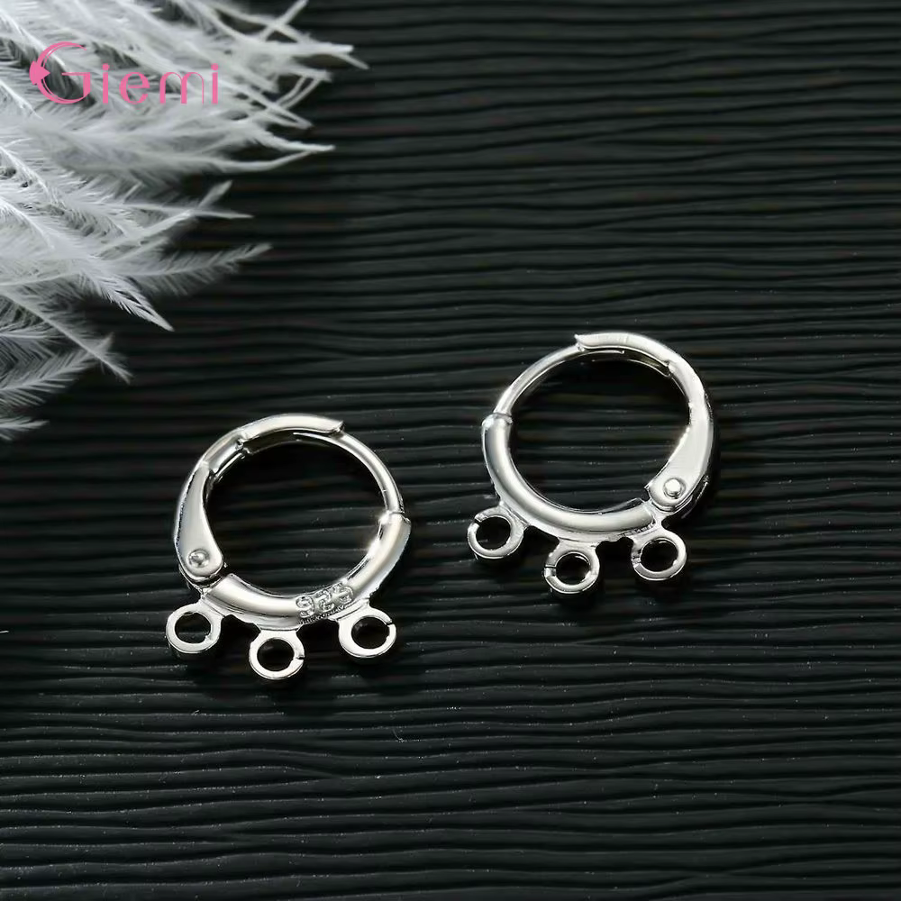 Nouveautés en gros 925 argent cerceau boucle d'oreille bricolage accessoire à la main