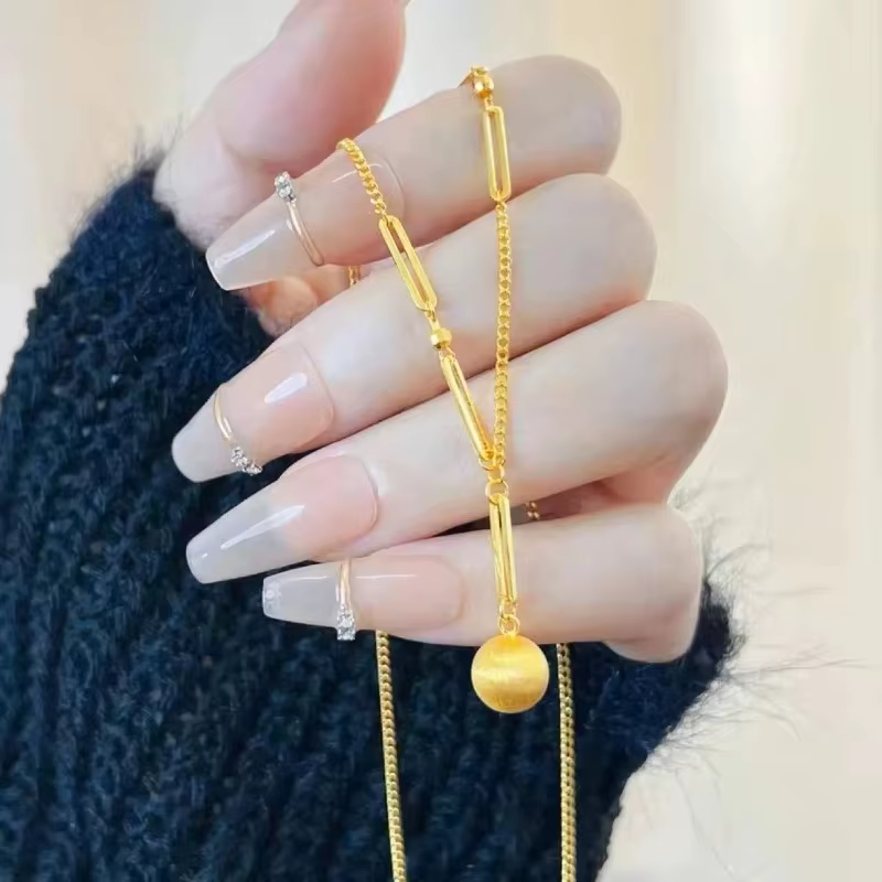 Elnar Jewelry – Nouveau collier de luxe en or pur 24 carats 9999 pour femme