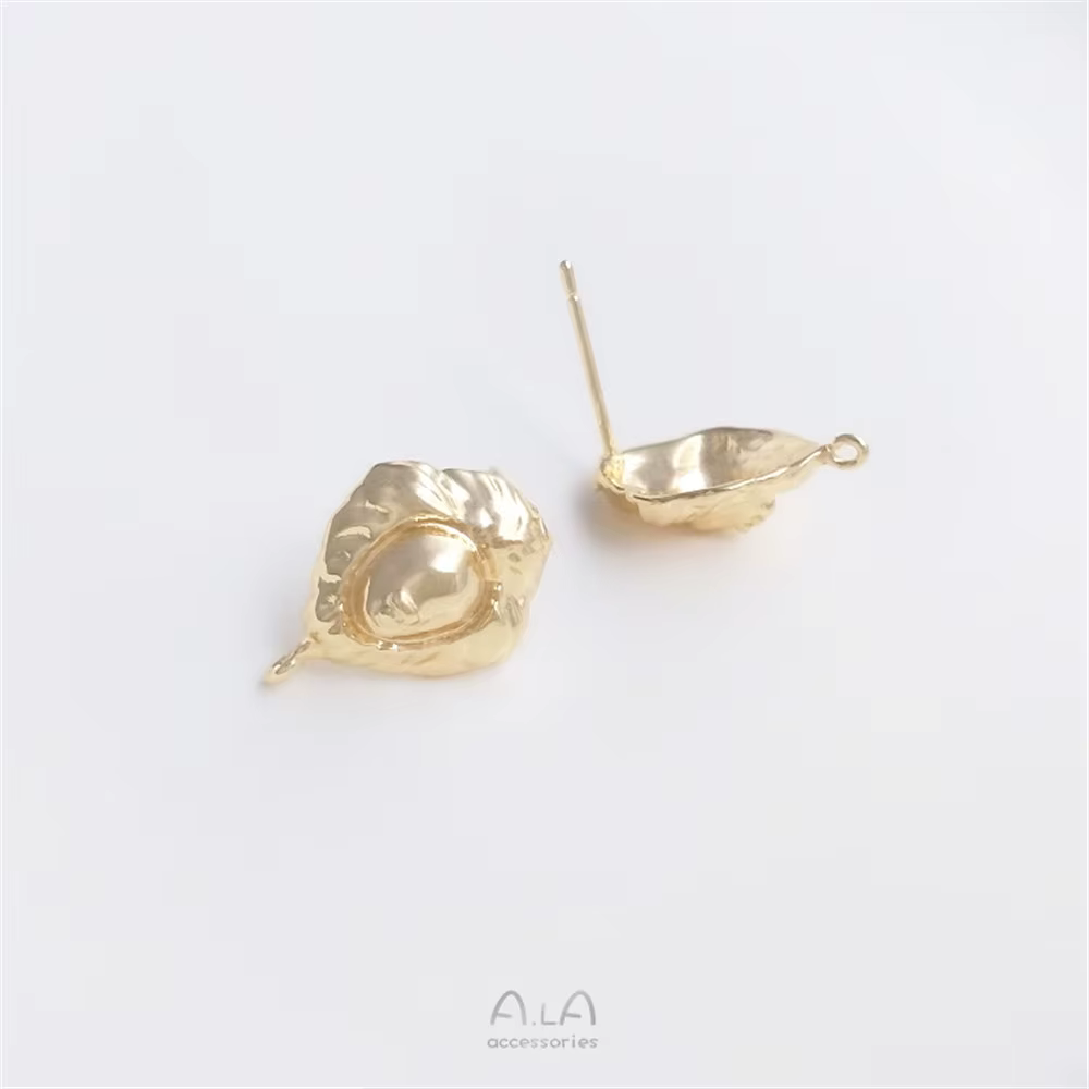 Tête de lion vintage plaquée or 14 carats avec boucles d'oreilles pendantes