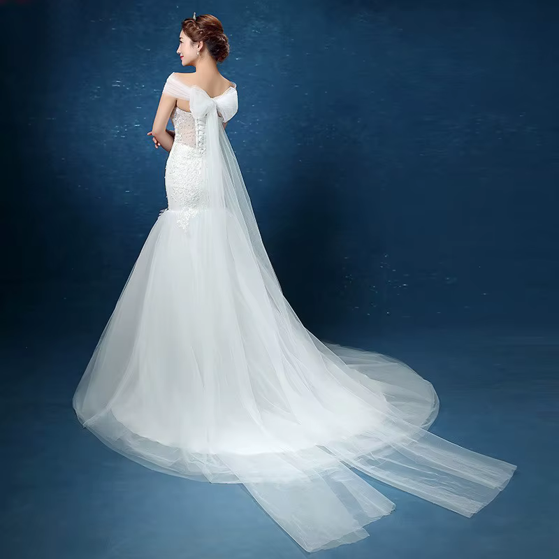 Robes de mariée élégantes personnalisées à épaules dénudées pour femmes robe