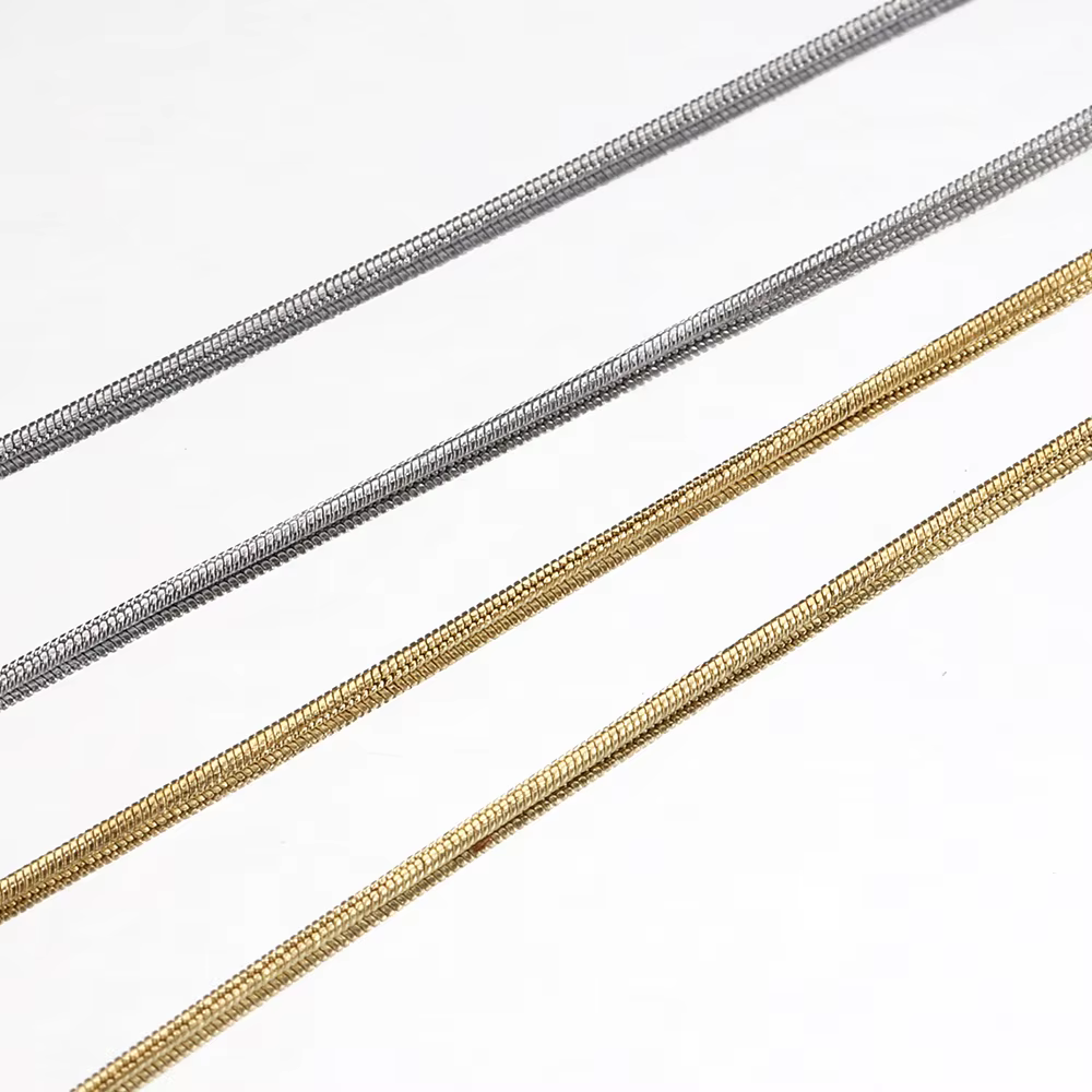 10 pièces 5 pièces chaîne serpent en acier inoxydable collier chaînes pour bijoux à bricoler soi-même faisant des résultats pendentifs chaîne fermoirs à homard en gros