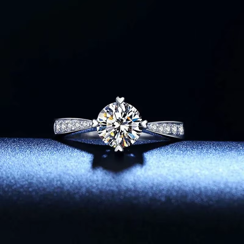 Bague de fiançailles réglable en argent Sterling 925 et Zircon pour femmes