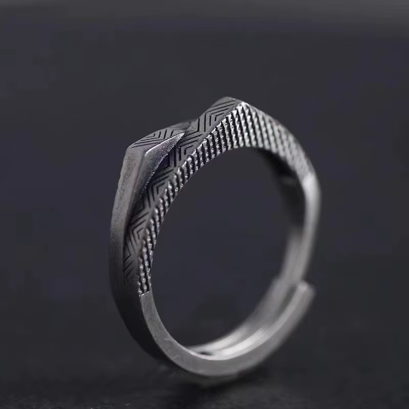 Bague Vintage Double Couche Mountain Patricia pour Homme et Femme