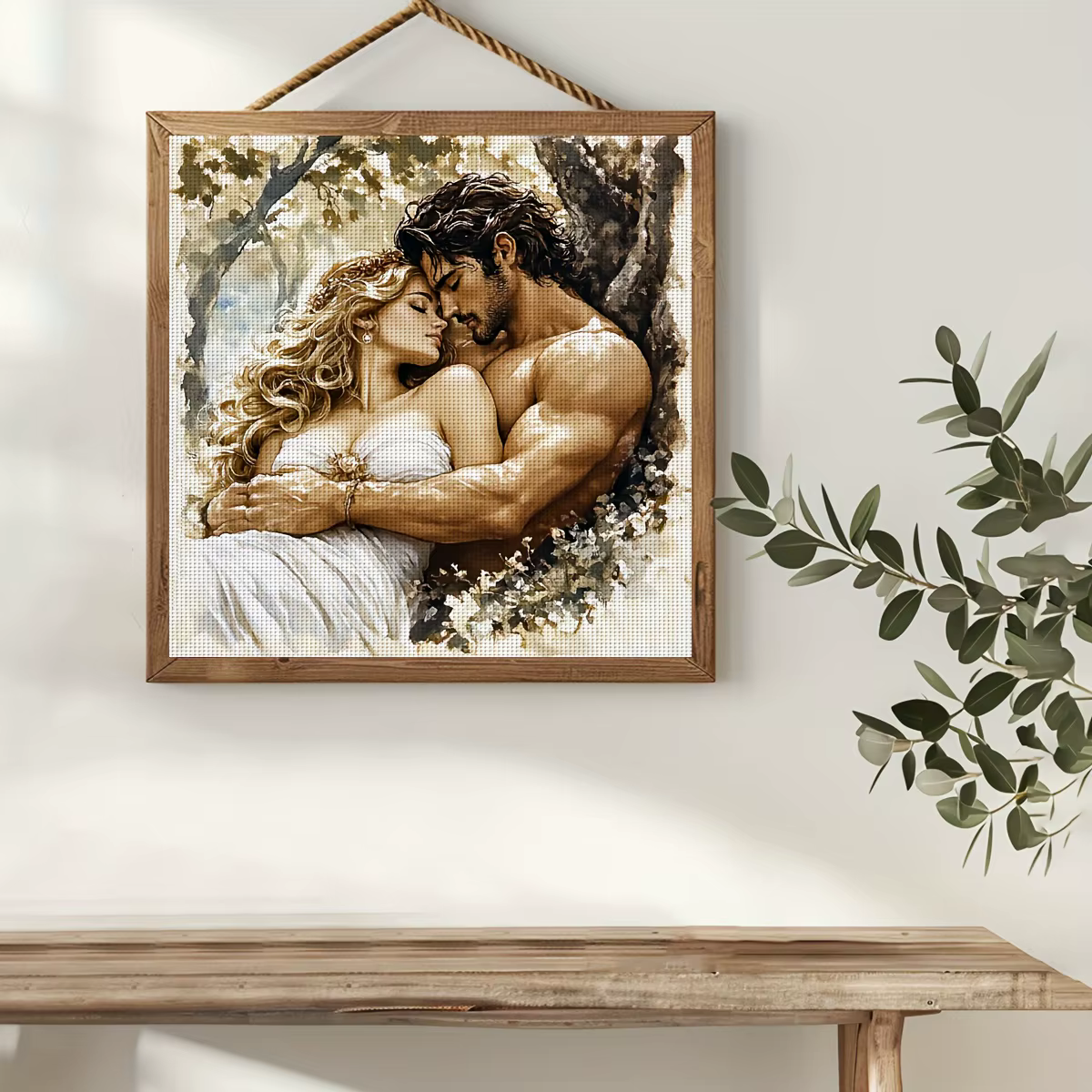 1 ensemble 40x40cm [15.7x15.7 pouces//50x50cm19.7x19.7 pouces] kit de point de croix sans cadre d'amour