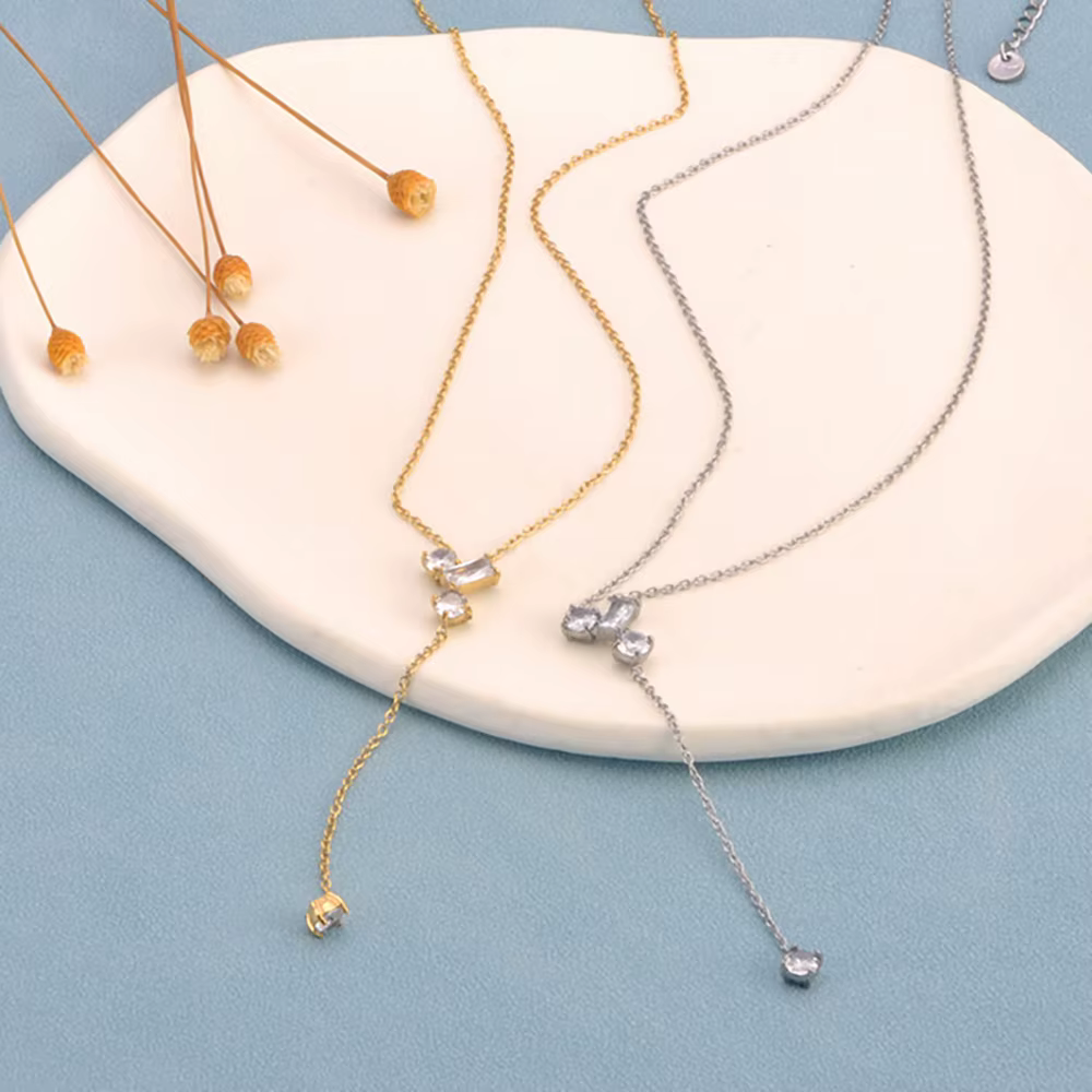 AENINE – colliers délicats et simples en zircone cubique pour femmes