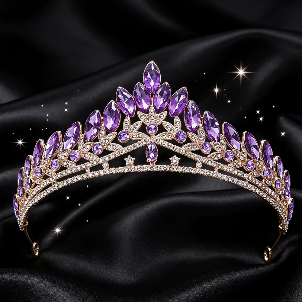 Diadème de mariée baroque à coupe marquise