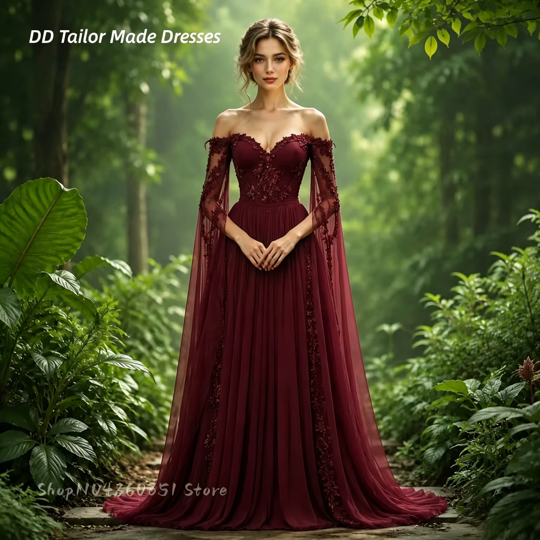 Robe de mariée féerique médiévale