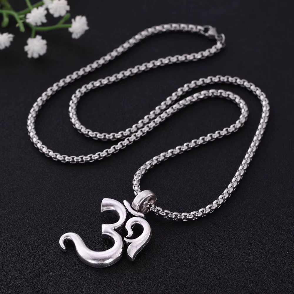 EUEAVAN Collier Pendentif Om Vintage pour Yoga