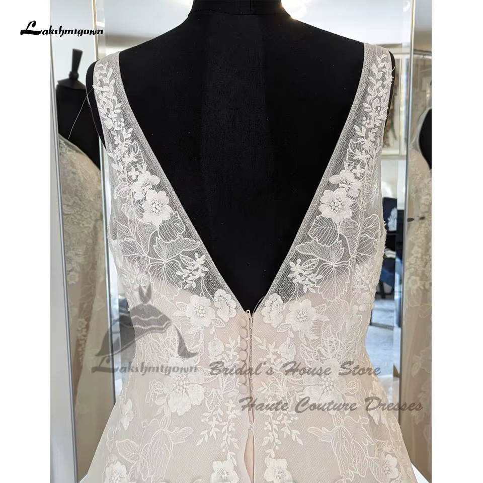 Yanshmigown-Robes de mariée A-ligne Lucury pour femmes