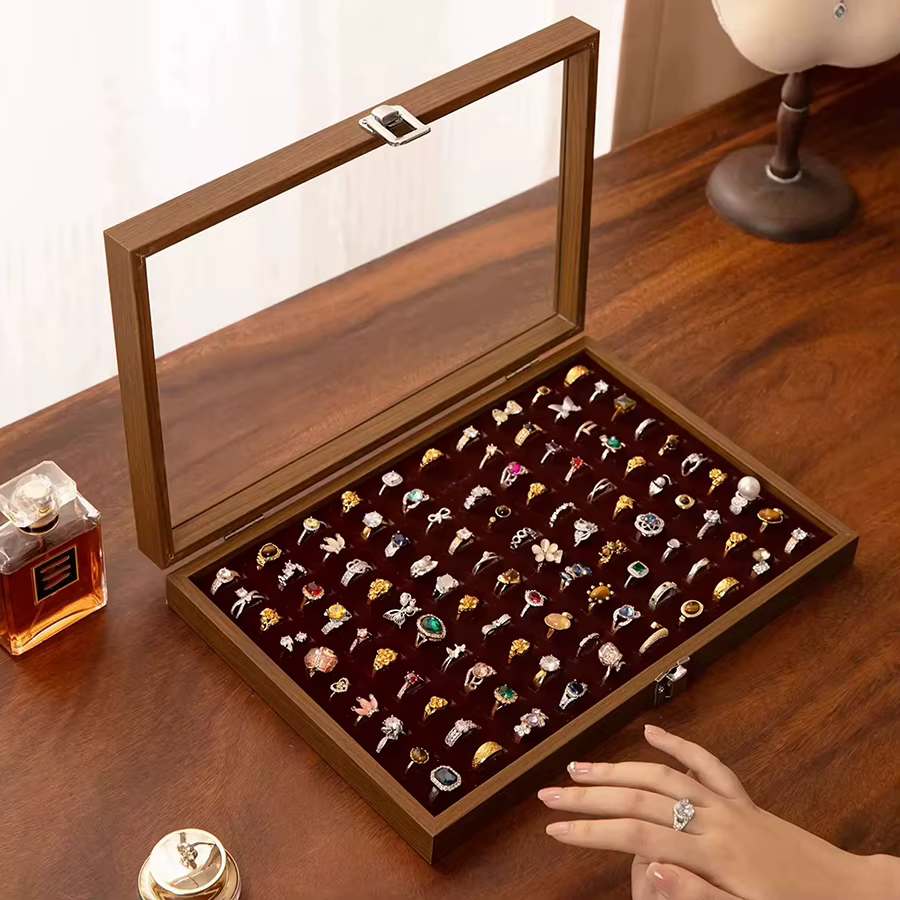 Boîte de rangement spécialisée pour bagues