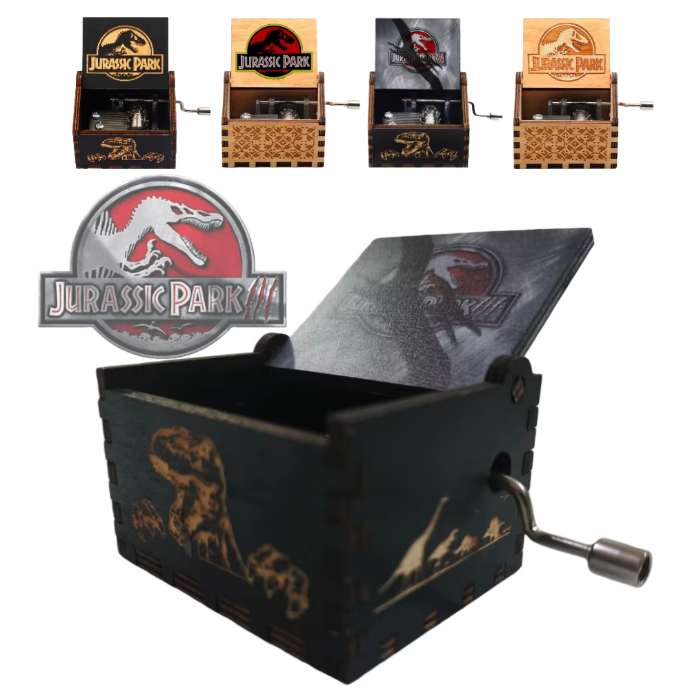 Boîte à musique en bois Jurassic Park