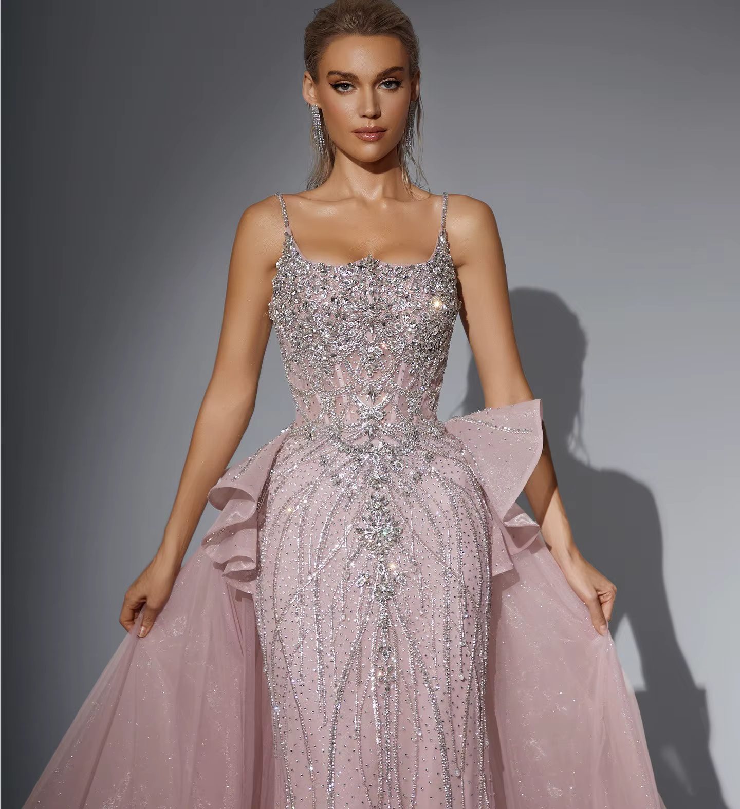 Robe de bal trompette sur mesure de luxe