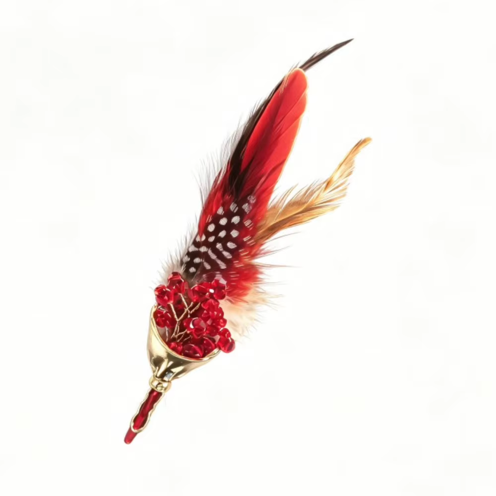 Nouvelle Broche Plume Tendance pour Homme – Accessoire de Costume Élégant pour Corsage