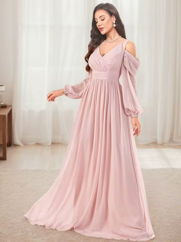 Robes de demoiselle d'honneur à épaules dénudées pour femmes